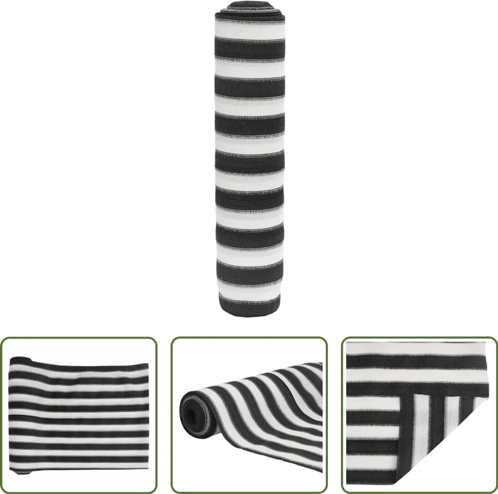 Il paravento Living Store antracite e bianco 2x10 m HDPE 75 g/m²