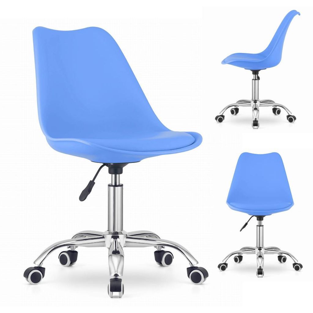 FORTENA Ergonomischer Bürostuhl Drehstuhl für Home Office, Blau