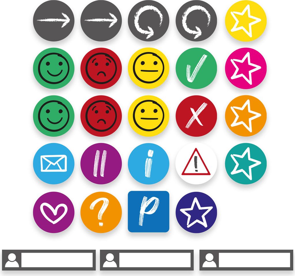 Magstick Whiteboard Zubehör Magnete Doodle I 27 Stück I DIN A4 Bogen I Magnettafel, Whiteboard, Pinnwand I mag287