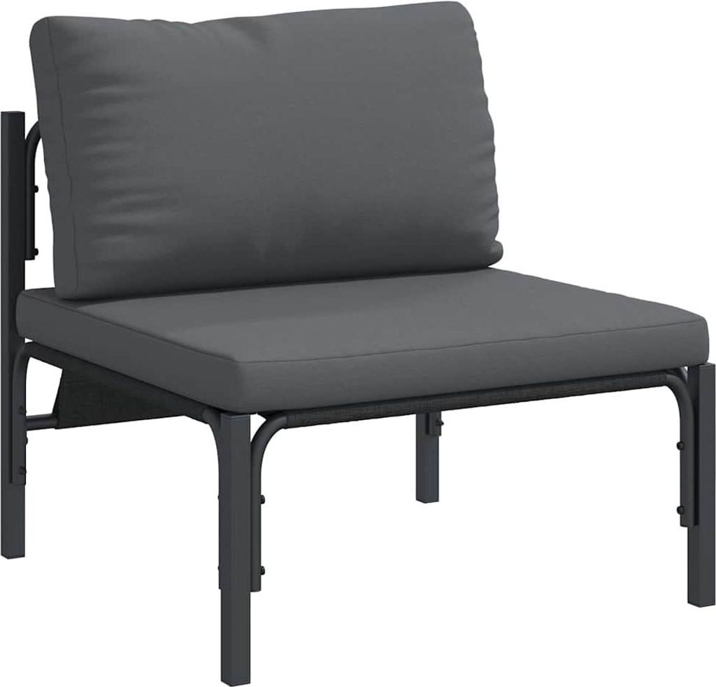 vidaXL Gartenmöbel mit Kissen Anthrazit 80 x 80 x 71 cm Stahl