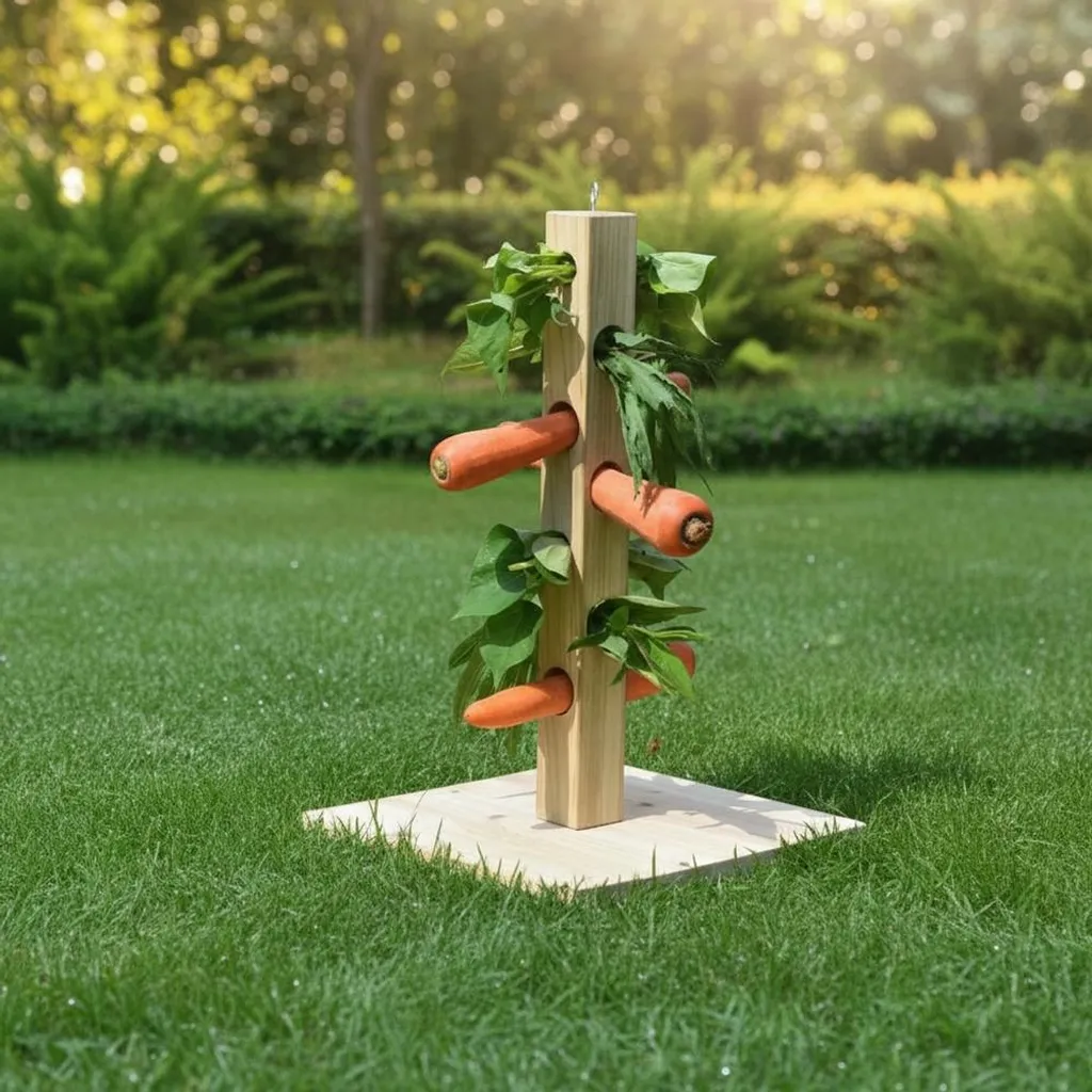 Supporto Cibo Roditori 45cm | Albero Alimentazione con Picchetto Terra