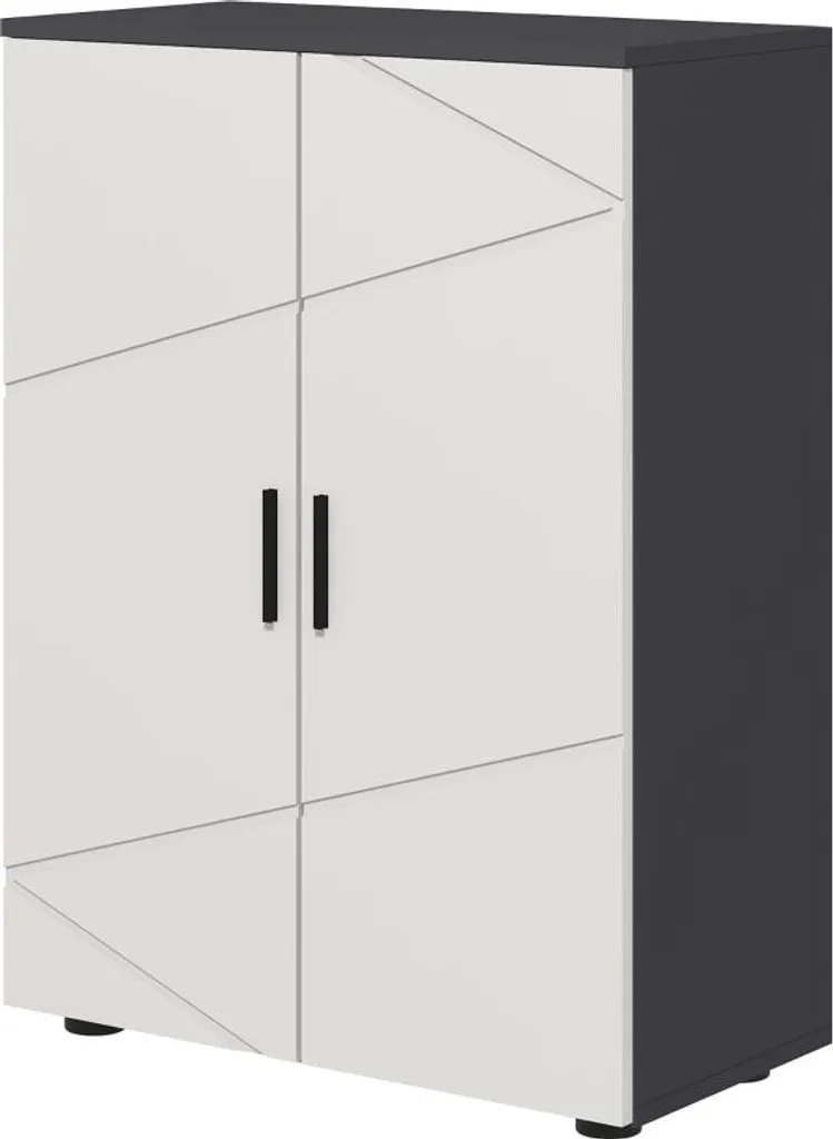 Armadietto Bagno Grigio Fortuna Lai - Mobile Contenitore 2 Ante