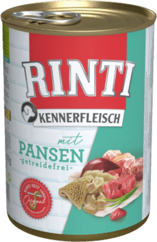 Menu Rinti à la Panse pour Chien Difficile : Lot de 12 boîtes de 400g Net