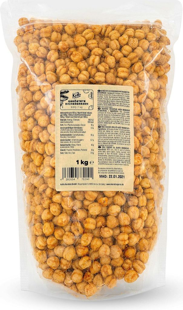 KoRo I Geröstete Kichererbsen mit BBQ-Gewürz 1 kg Produktbild 
