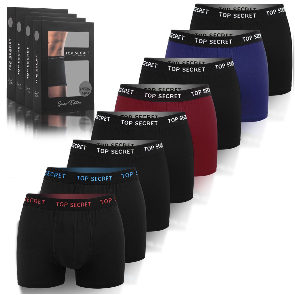 TOP SECRET Boxerky Pánské 8 balení L bavlna Fit prodyšné Obrázek produktu 8