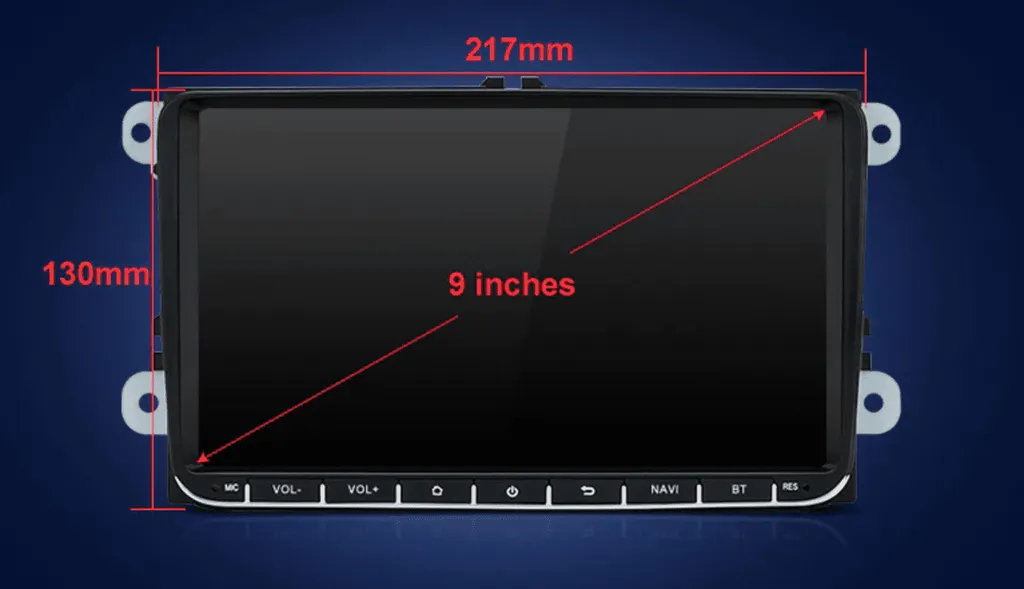 Station Multimédia Android 9 Pouces avec GPS et Bluetooth pour VW Seat