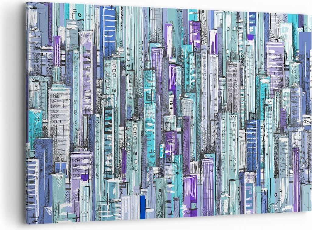 Bild auf Leinwand - Leinwandbild - Abstraktion modern - 120x80cm - Wand Bild - Wanddeko - Leinwanddruck - Bilder - Kunstdruck - Wanddekoration - Le...
