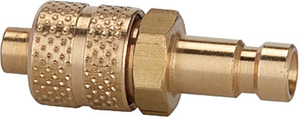 Riegler Nippel für Kupplungen NW 2,7, Messing blank, für Schlauch 5x3