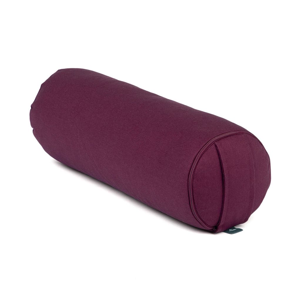 Yoga MINI BOLSTER ECO (Nackenrolle) Buchweizenschalen aubergine