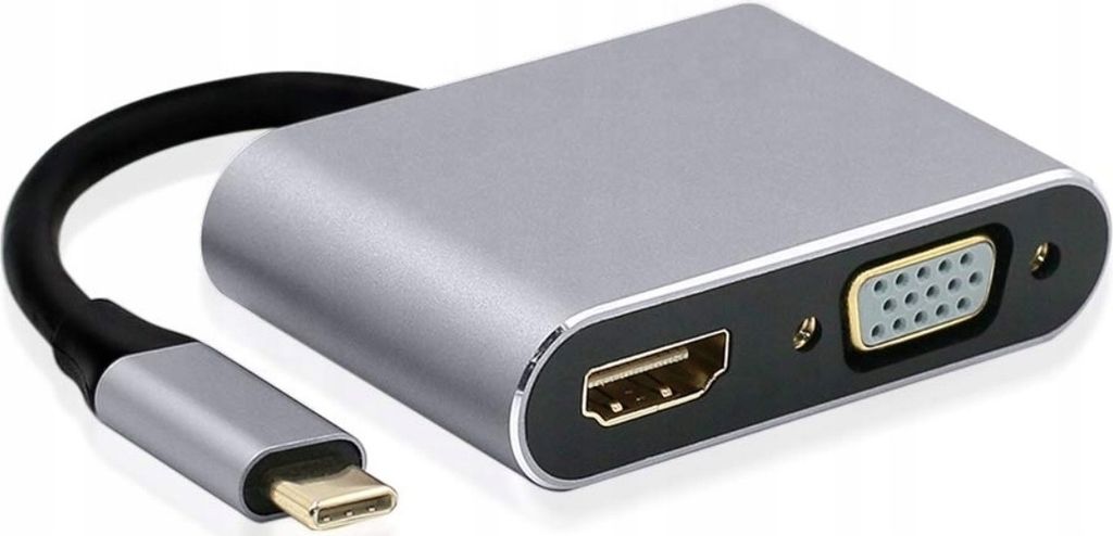HUB USB-C 3.1 Adapter 4k@30Hz HDMI VGA Adapter für Windows/Mac/Steam
