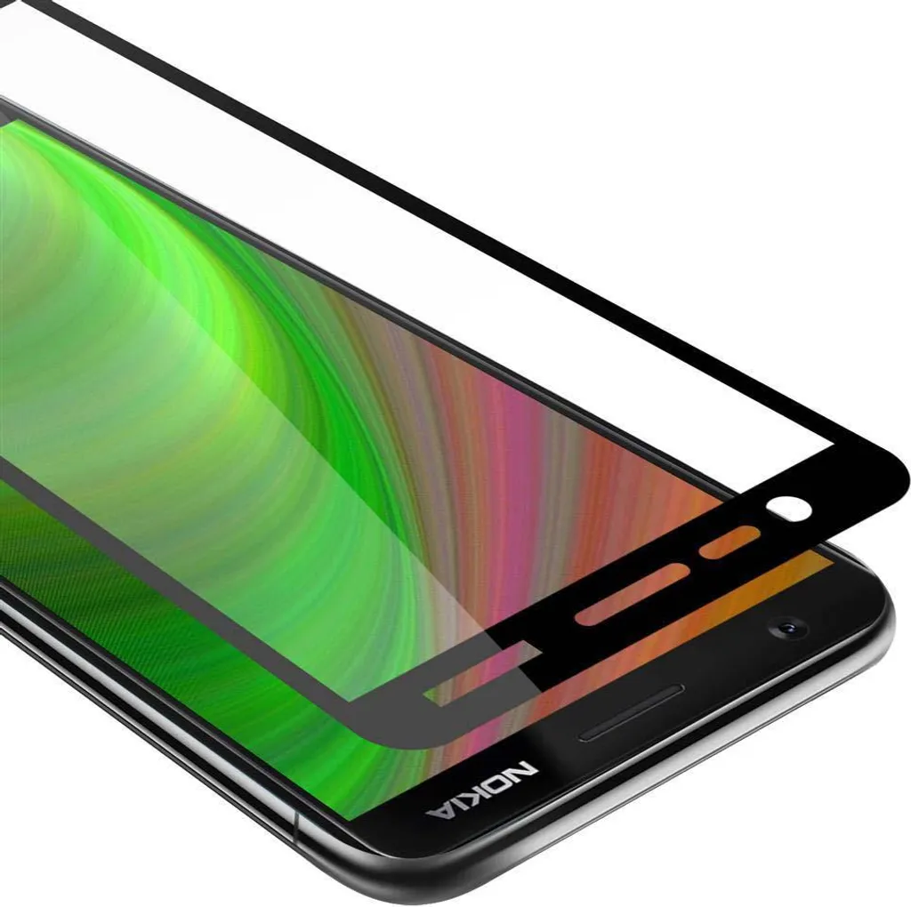 Pellicola Nokia 5.1 2018 Cadorabo - Vetro Temperato Nero Full Screen