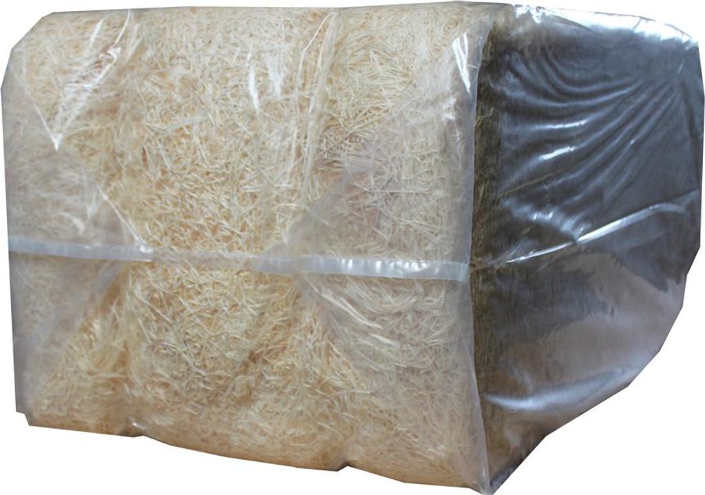 Holzwolle naturfarben, Füllmaterial für Pakete, Versand, Kartons, Präsentkörbe, Osternestmateria ca. 20 kg Ballen
