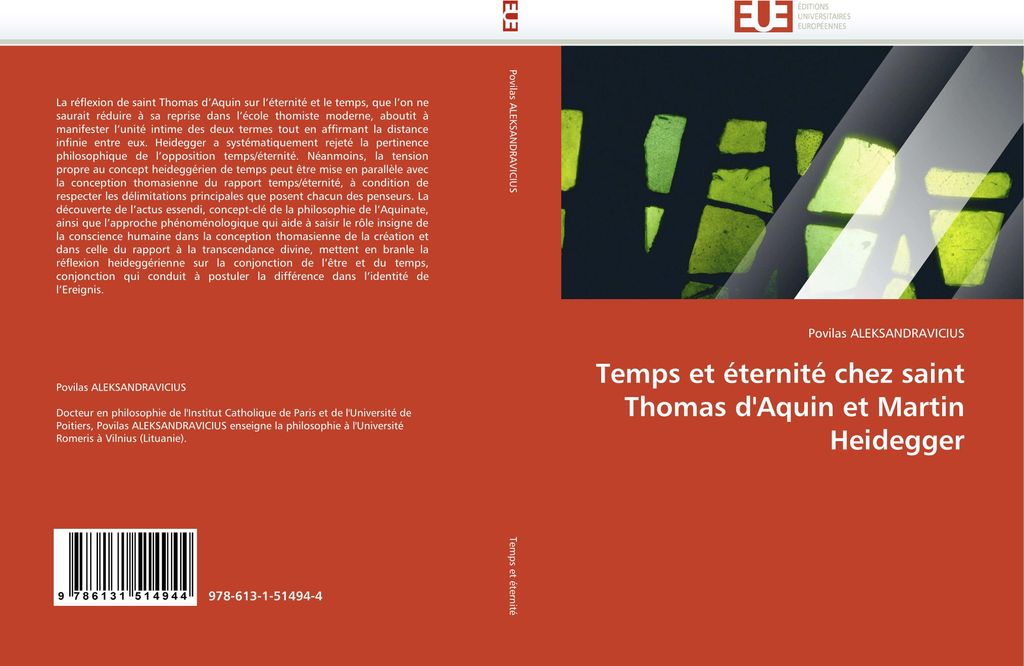 Temps et éternité chez saint Thomas d''Aquin et Martin Heidegger