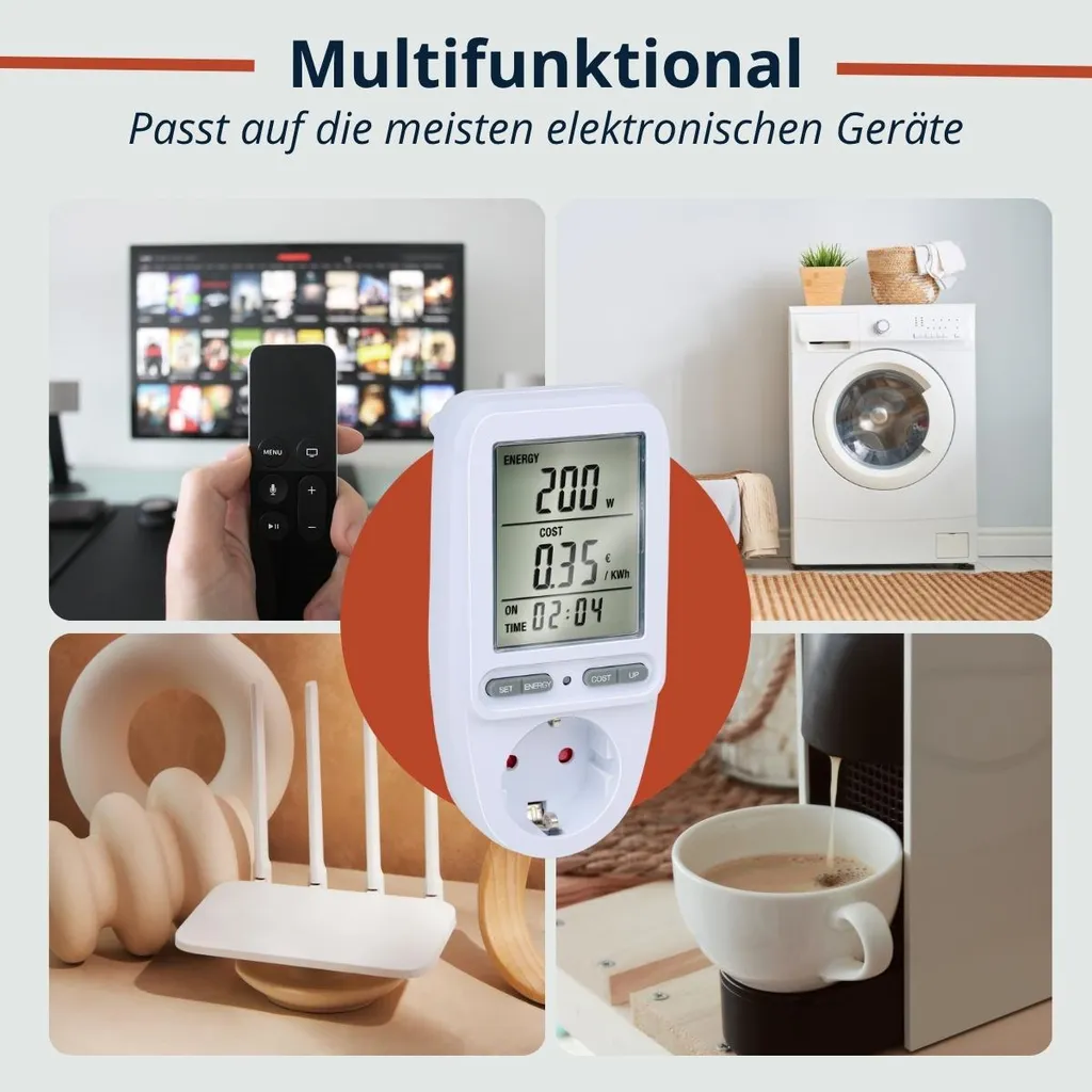Prise avec Moniteur d'Énergie et Programmateur Intelligent 14,5 cm - 5