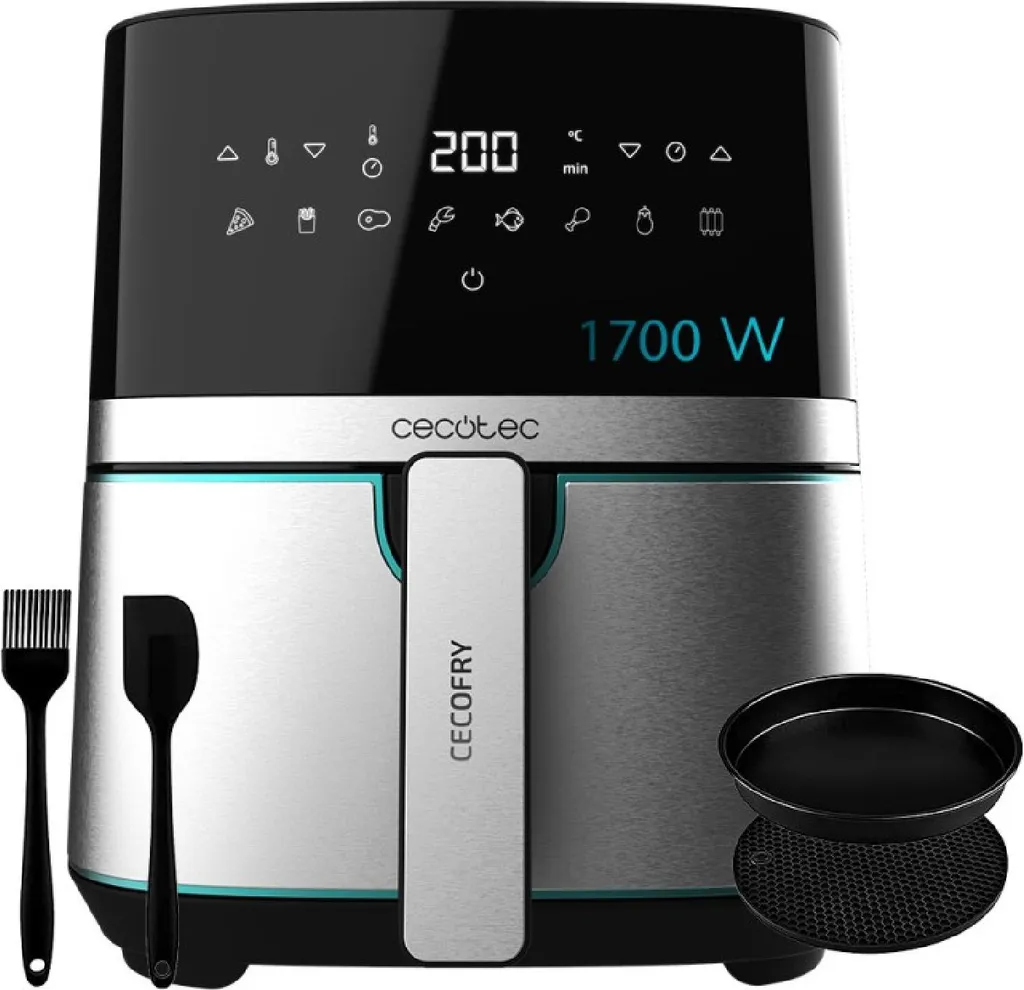 Cecotec Cecofry Full InoxBlack 5500 Pro - Friggitrice Aria 5.5L 1700W