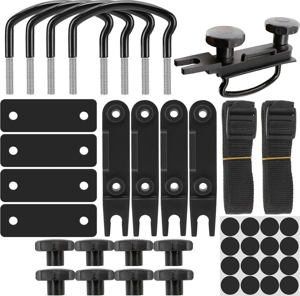 4 Stück Dachbox Befestigung U Bügel, Universal Auto Van Montage Fitting Kit, Dachbox Halterung Installationszubehörsatz