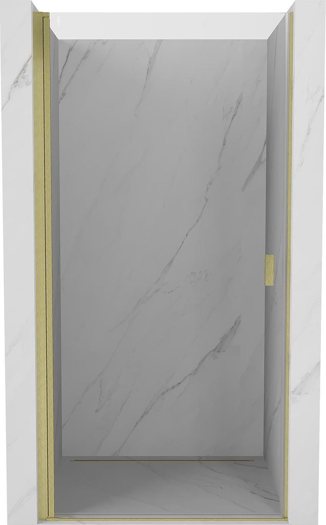 Mexen Mist-B Duschpendeltür 75 cm, transparent, gebürstetes Gold - 8A2-075-000-55-00