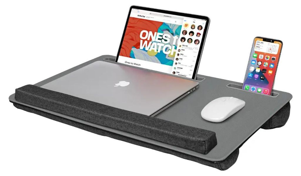 Laptop-Ständer – Smartphone-Halterung – ergonomischer Ständer mit Handballenauflage – platzsparend und tragbar
