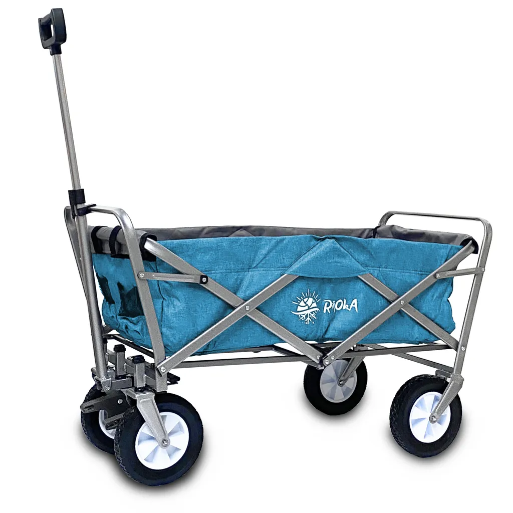 Rijoka Carrello pieghevole - Carico 80 kg - Carrello pieghevole - Blu Jeans