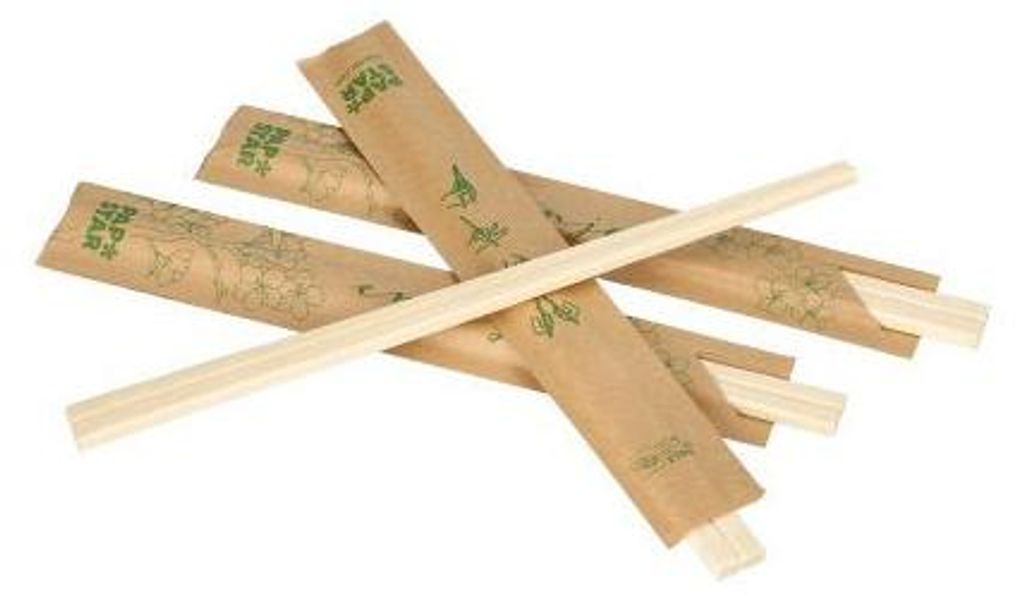 PAPSTAR Essstäbchen Holz "pure", 21 cm, einzeln verpackt | Folie (100 Paare)