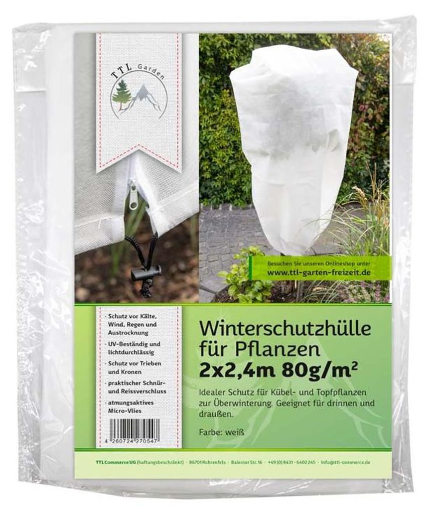 TTL GARDEN Winterschutz Haube 200x240cm 80g/m² Frostschutz Produktbild 