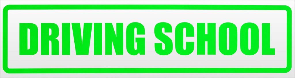 Kiwistar Driving School Magnetschild Schild magnetisch - 45cm Neongrün - Magnetfolie für Auto PKW Kfz