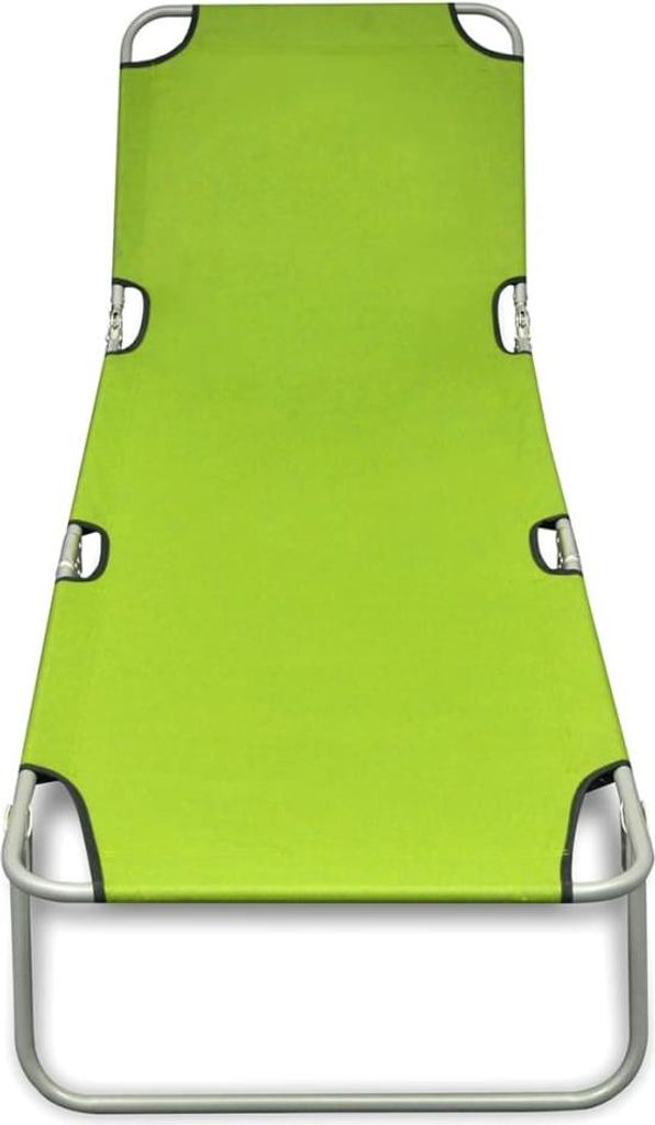 vidaXL Klappliege Pulverbeschichteter Stahl Apfelgrün