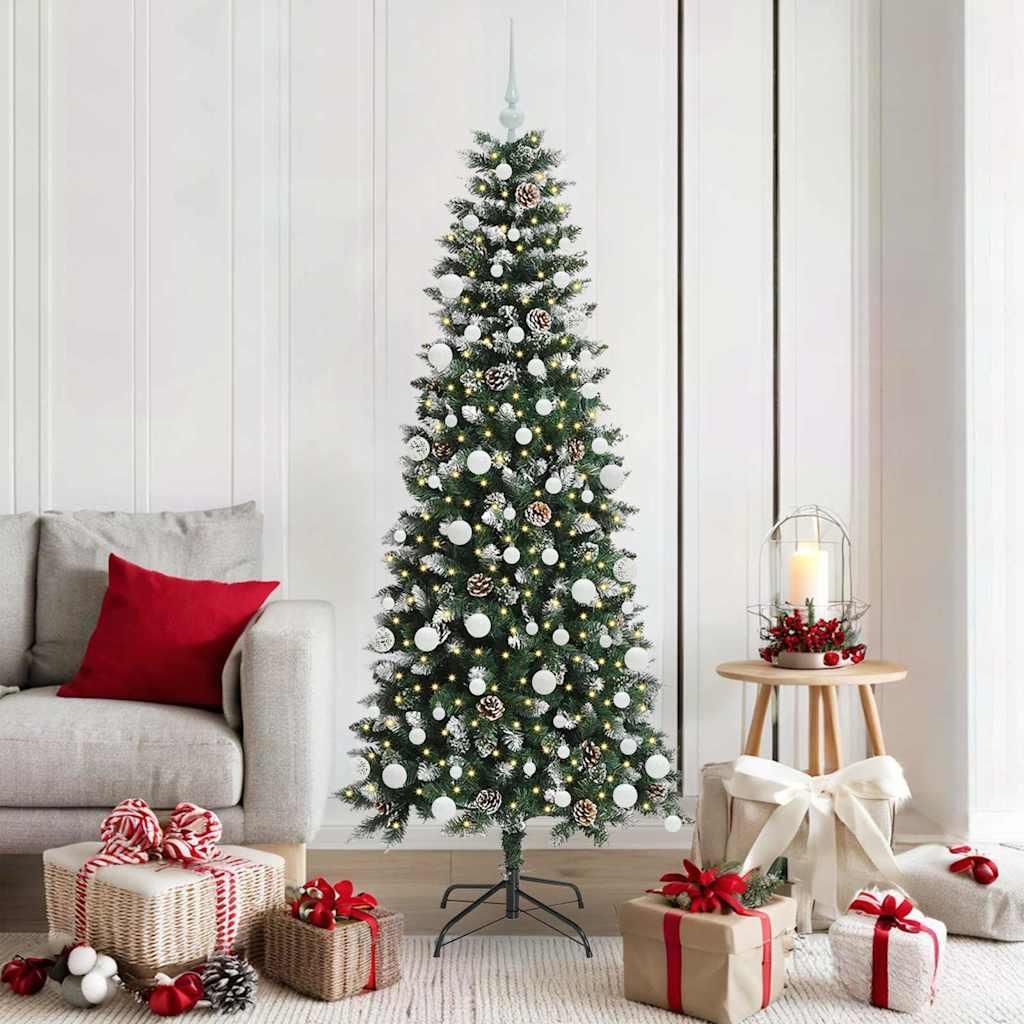 "WINTER SALE"Künstlicher Weihnachtsbaum - elegantes Design - Christbaum/Kunstbaum - mit 300 LEDs - CLORIS - mit Ständer Grün 180cm NEU313649 - K...