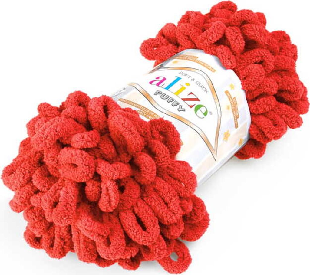 Włóczka dziecięca Alize Puffy nr 56 czerwony Zdjęcie produktu 