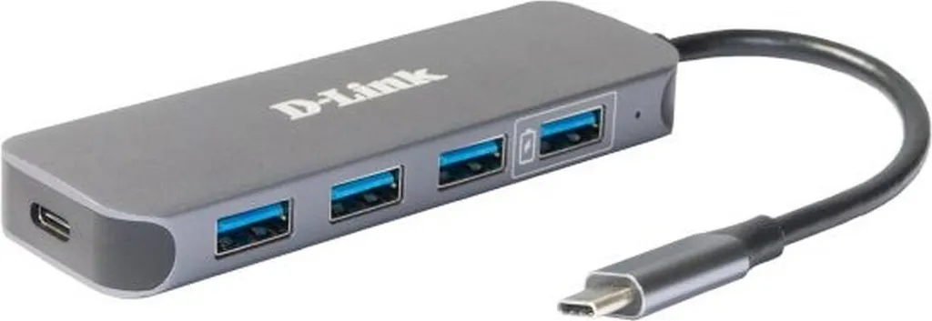 Hub USB-C 4 Porte D-Link DUB-2340 PD 60W per Ufficio e Smart Working
