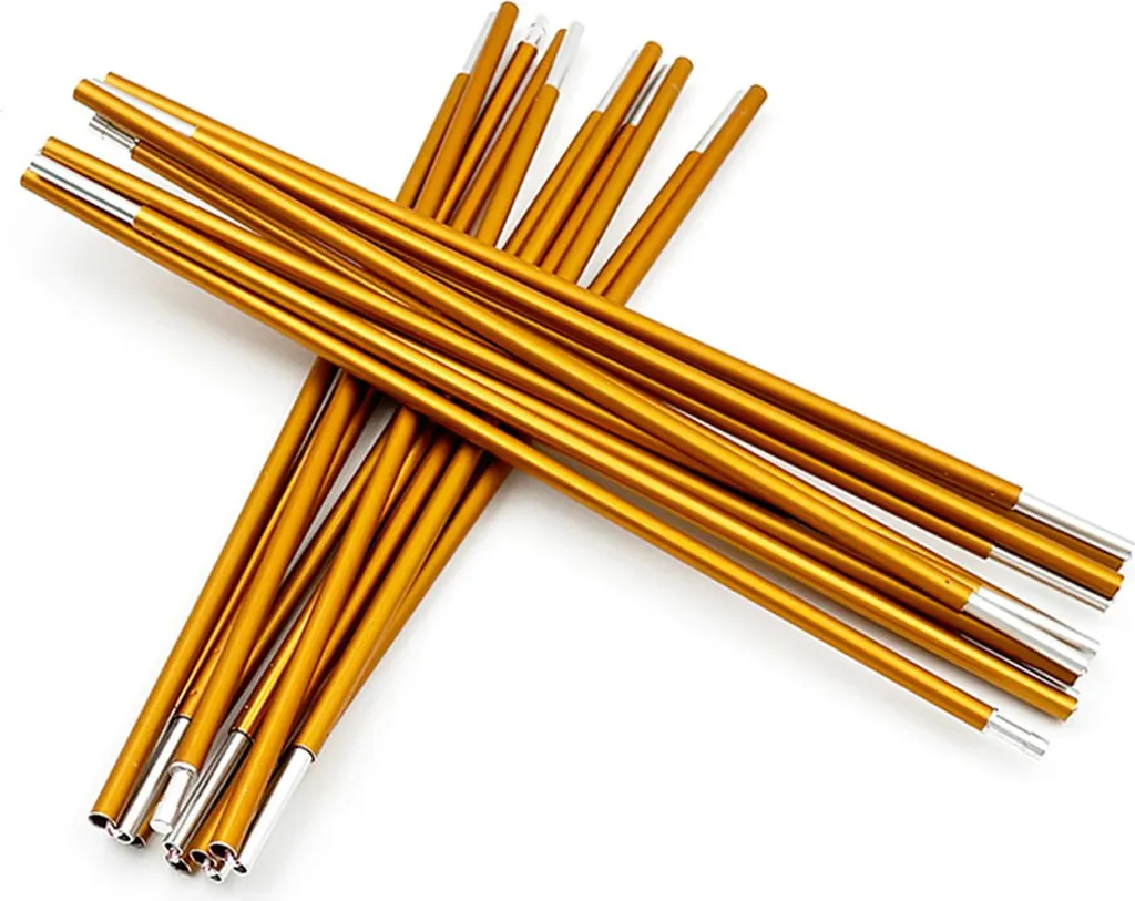 Support de tente pour camping et randonnée alu 7,9 mm doré rétractable