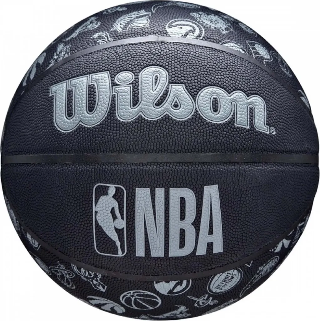 Ballon de Basket Noir Wilson Taille 7 Idéal pour Playground et Salle