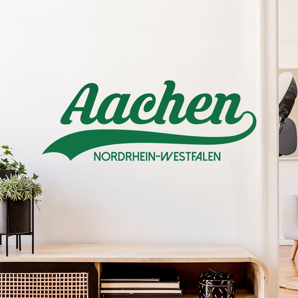 Aachen Nordrhein-Westfalen Wandtattoo Wandaufkleber Wall Sticker - Dekoration, Küche, Wohnzimmer, Schlafzimmer, Badezimmer