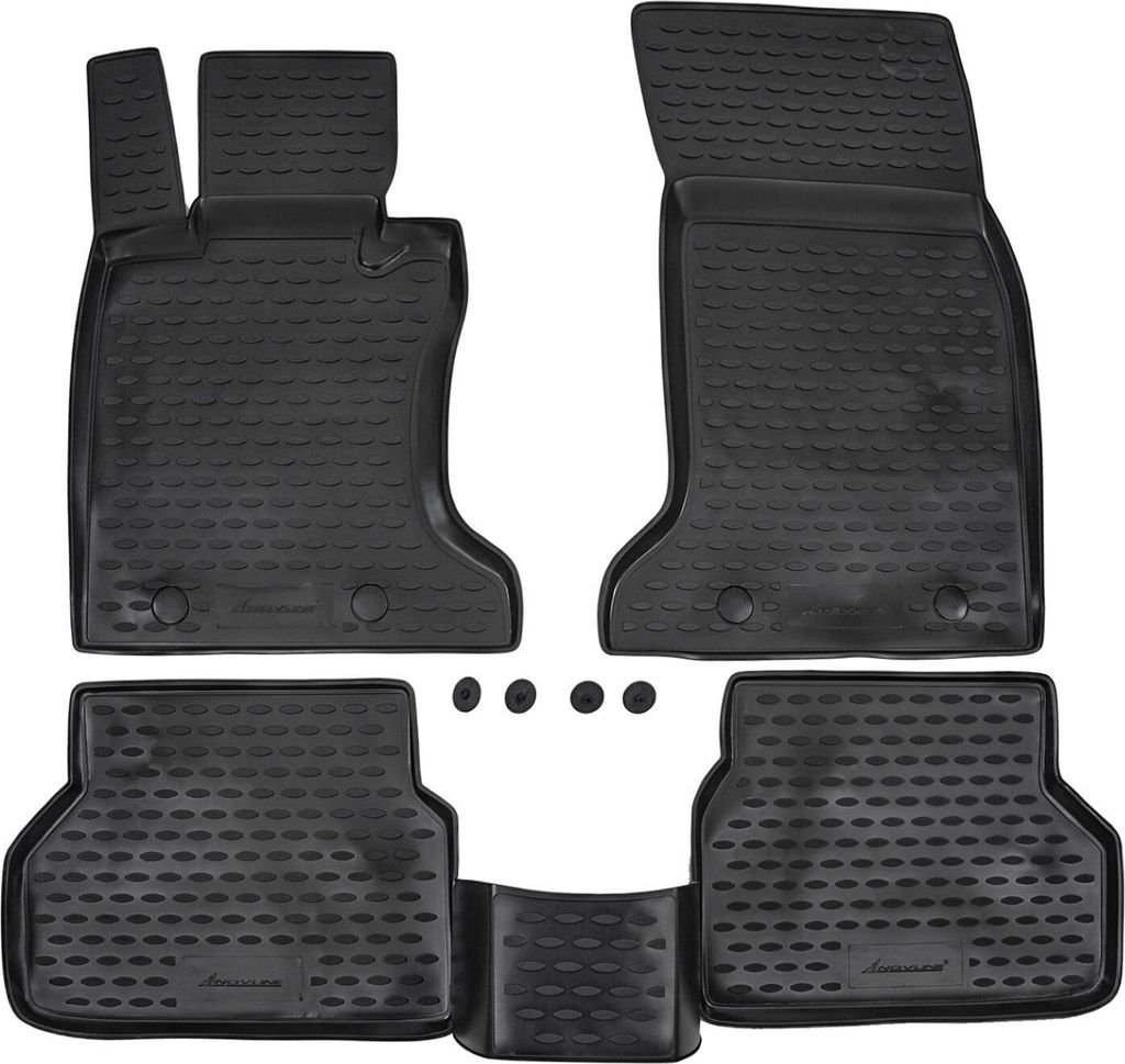 J&J AUTOMOTIVE | 3D Design Gummimatten Gummifußmatten Für BMW 5 Series E60 / E61 2003-2010, Schwarz, Anti-Rutsch, Ohne Geruch, mit Tunnel, Allwet...
