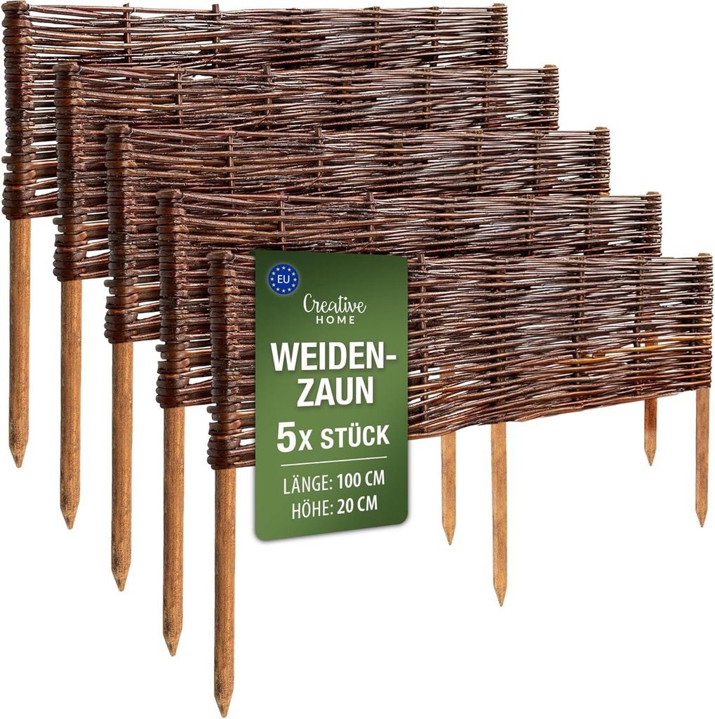 Creative Home Ohraničení záhonu z vrbového proutí, sada 5 Obrázek produktu 