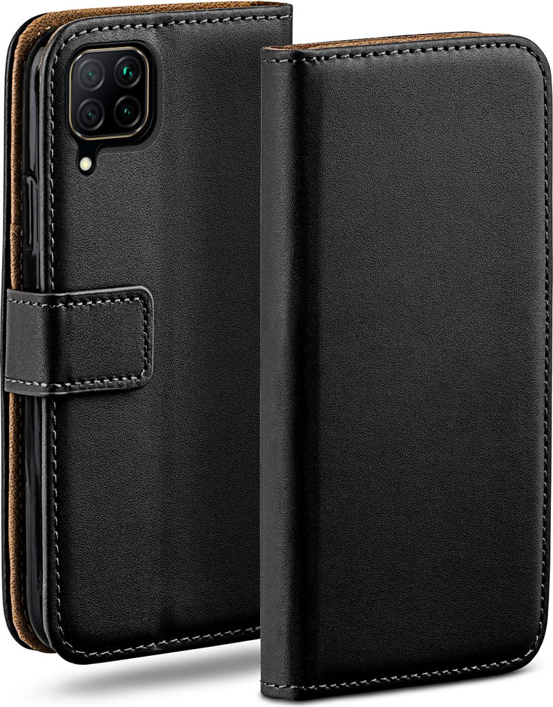 moex Book Case kompatibel mit Huawei P40 Lite - Hülle 360 Grad klappbar, Schwarz