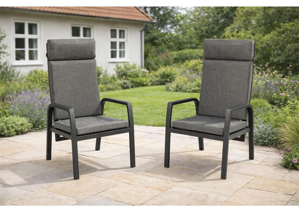 Green Spirit Hochlehner Denver 2er-Set Aluminium verstellbar mit Polster 120 kg