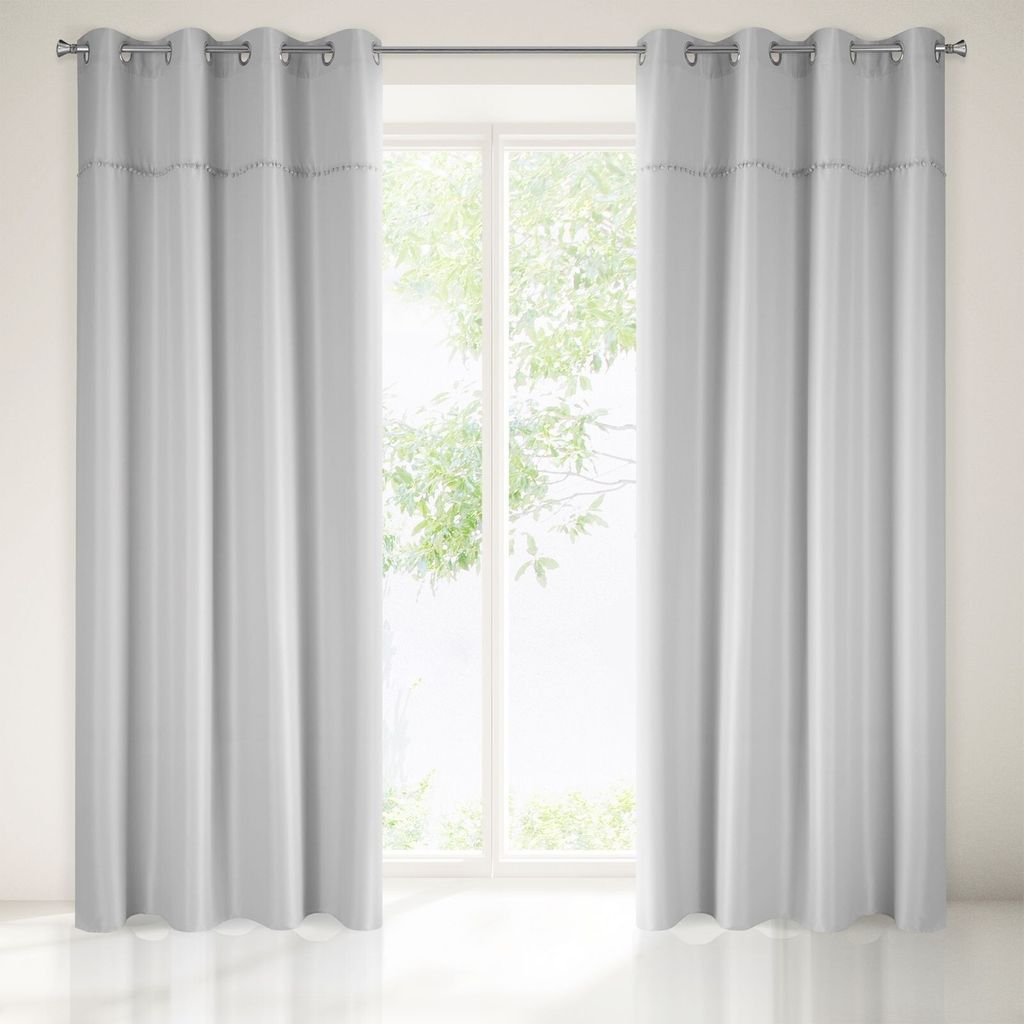 Eurofirany Vorhang DEFNE aus Polyester silber 260cm x 135cm