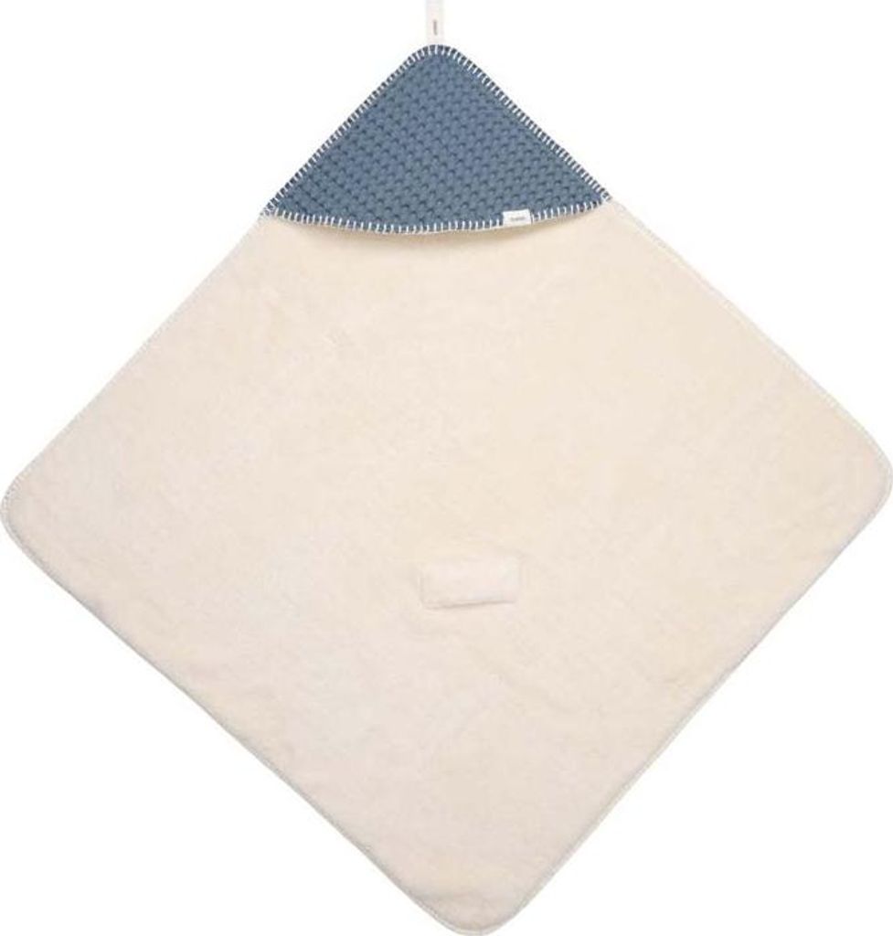 Koeka Oslo Einschlagdecke - Größe 100 x 100 - Waffel/Teddy - Bluestone | Einschlagtuch