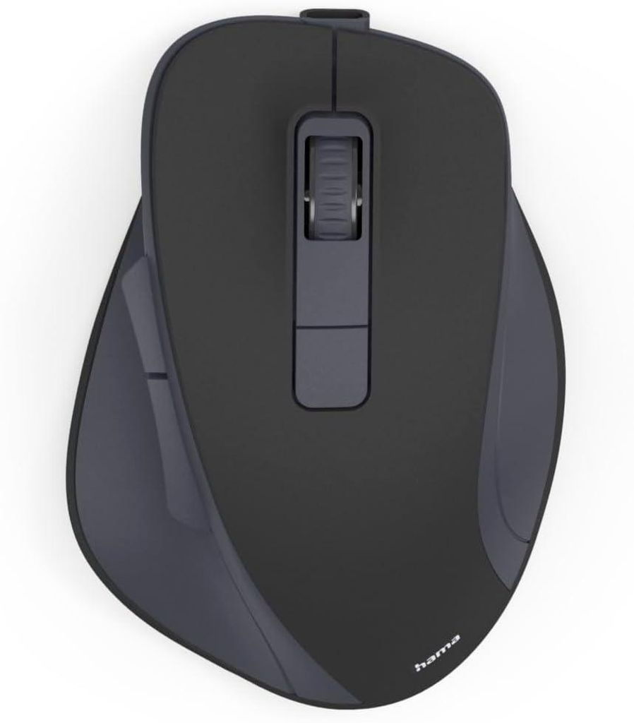 Maus kabellos, wiederaufladbar (optische Funkmaus ohne Klickgeräusch, mit Akku, ergonomische Form, 6 Tasten, 800/1200/1600 DPI, KI Assistent, 2,4 GHz