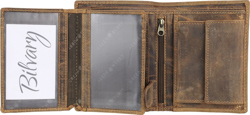 Greenburry Vintage Herren RFID Leder Geldbörse Geldbeutel Produktbild 3