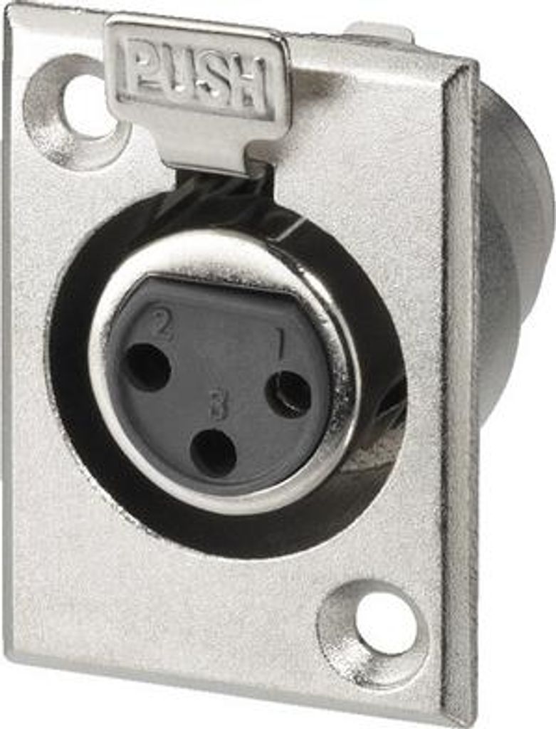 MONACOR NC-508/J XLR-Einbaubuchse, 3-polig