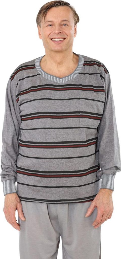 Pyjama Herren lang Schlafanzug Schlafkleidung Nachtwäsche, Produktbild 