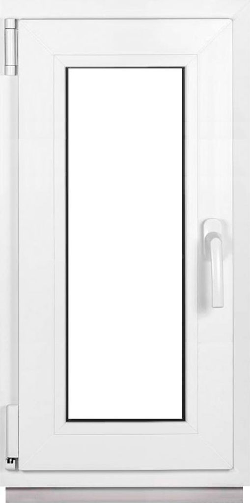 Framex Kellerfenster Fenster Kunststofffenster Weiß Breite x Höhe 40 x 80 cm (400 x 800 mm) 2fach (32 mm) Dreh Kipp DIN Rechts - Premium