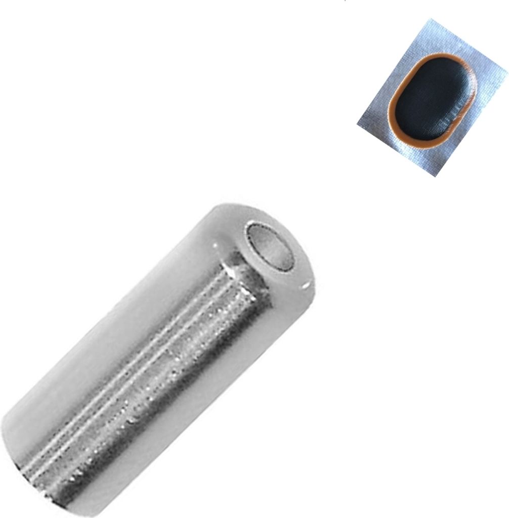 10 Stück Promax Abschlußhülse für Schaltzughülle Ø 4 mm KOLLARS-System CNC gefräst inkl. 1 x Schlauchflicken