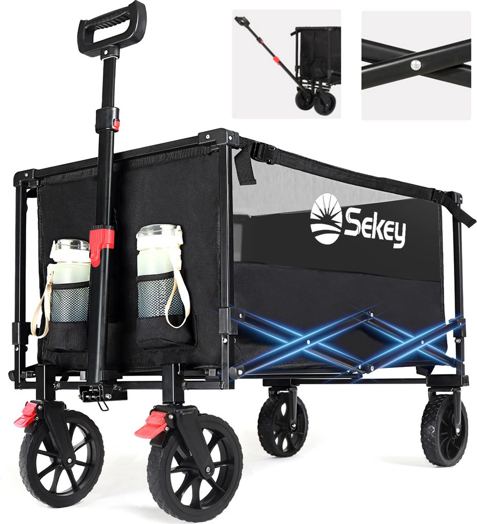 Sekey Bollerwagen Faltbar Offroad, 160L Handwagen belastbar Produktbild 