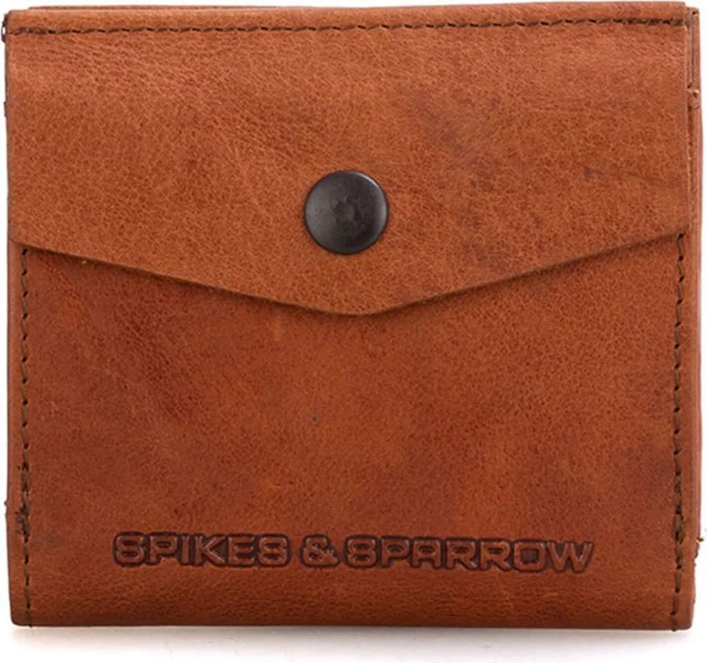 SPIKES & SPARROW Pelle portafoglio Bronco Wallet RFID Brandy marrone