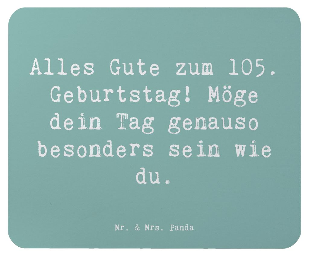 Mr. & Mrs. Panda Mauspad Spruch 105. Geburtstag - Meeresbrise - Geschenk, pc mausunterlage, computer, alles Gute zum, mousematte, Mouse Pad, Mousep...