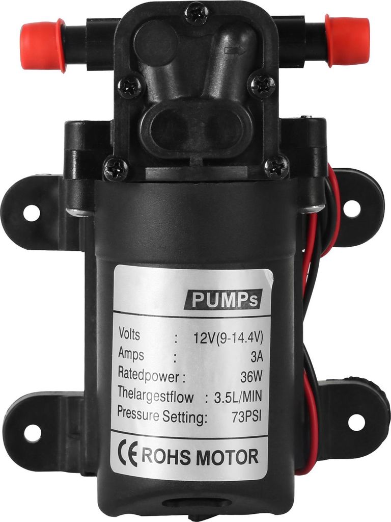12V 36W Mikro-Membranpumpe mit 10,3 mm Anschluss – Hochdruck-Elektropumpe für landwirtschaftliche und häusliche Sprühanwendungen
