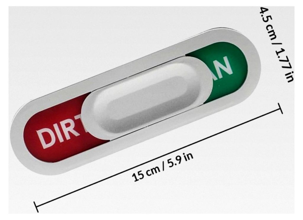 2 Stück Geschirrspüler Schild Sauber Schmutzig Magnet Doppelseitig Kratzfest Abs Acryl Silber Küchenzubehör für Geschirrspüler und Kühlschrank